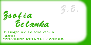 zsofia belanka business card