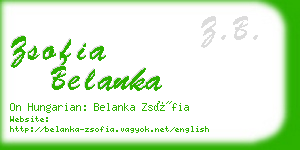 zsofia belanka business card